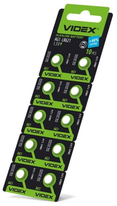купить купить Батарейка годинникова Videx AG 1/LR621 BLISTER CARD 10 шт  