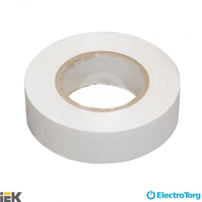 Изолента 0,13х15 мм белая 10 метров ИЭК (IEK)