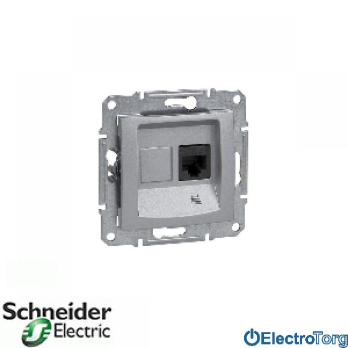 Компьютерная розетка RJ45 6 STP алюминиевая Sedna Schneider Electric (Шнайдер Электрик)