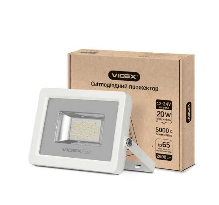 купить купить LED прожектор VIDEX 20W 5000K 12-24V White (VL-F205W-12V)  