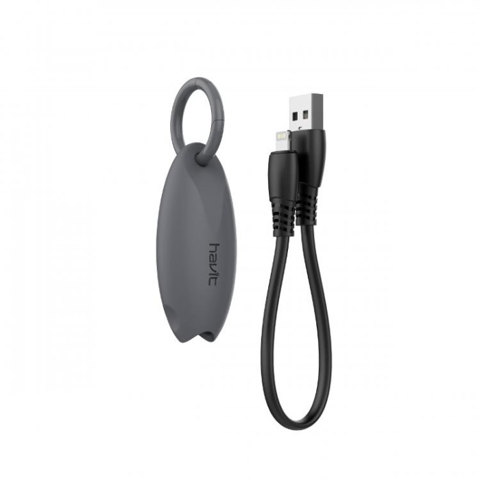купить купить Набір: Павербанк HAVIT HV-H347 Black 10000mAh + Кабель-Брелок HAVIT HV-H651 Lightning  