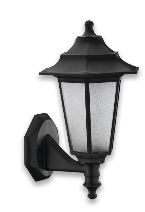 Світильник парковий FLORA, настін. з ніжкою, 40W, E27, IP44, ударост. PC/PP, чорний, (016 038 010117