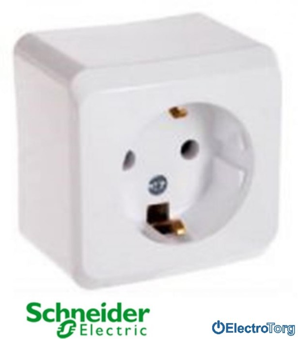 купить купить Розетка  с заземлением со шторками 16A 220V белая Prima Schneider Electric (Шнайдер Электрик)  