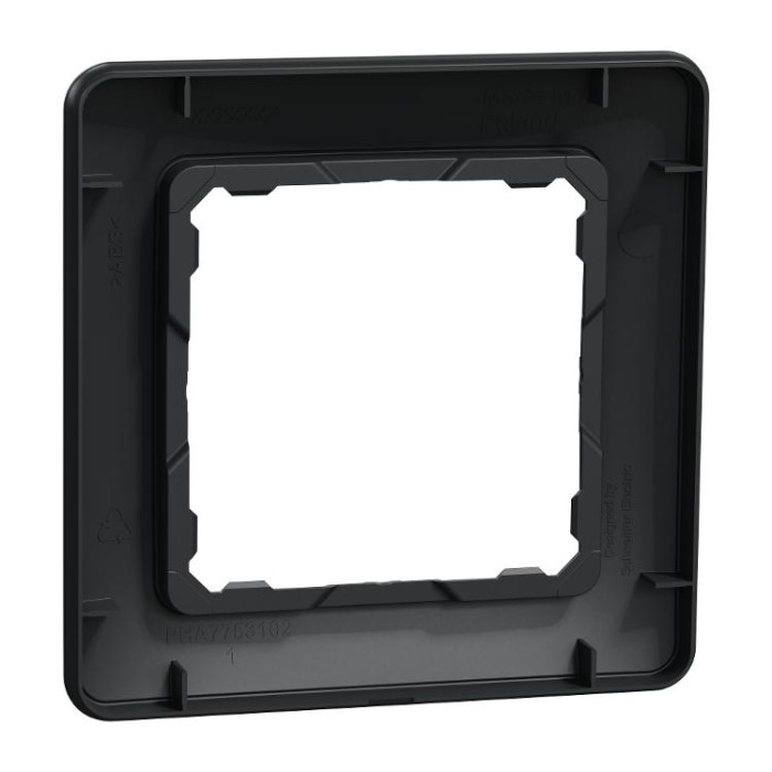 Рамка 1-постова Чорний Sedna Design Schneider Electric