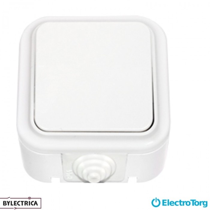 купить купить Выключатель 1-клавишный IP-44  Пралеска белый А16-222 BYLECTRICA  