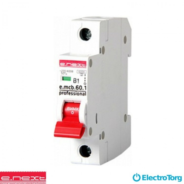 купить купить Авт. выкл. e.mcb.pro.60.1.B 2, 1р, 2А, В, 6кА e-next  