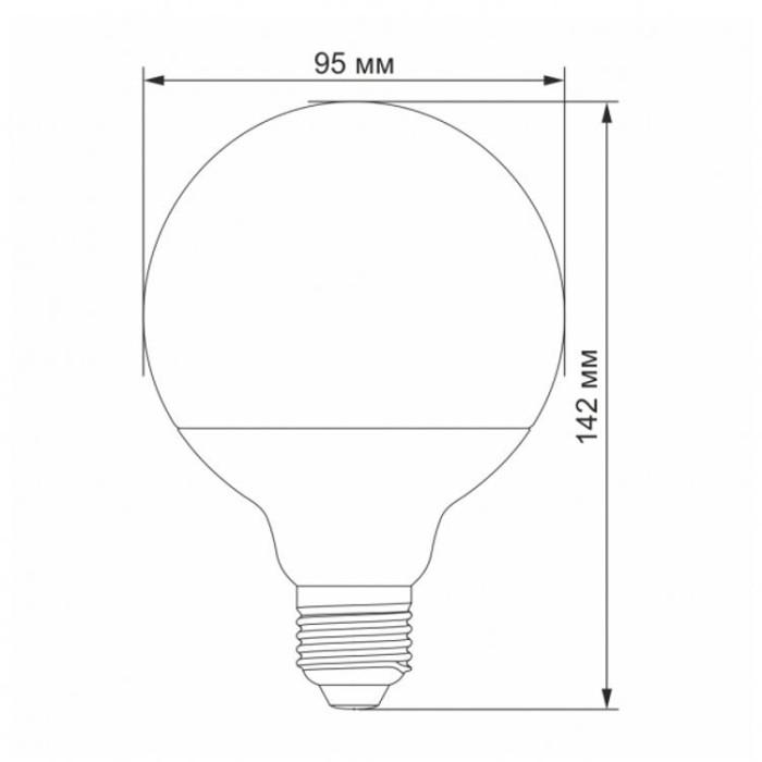 купить купить LED лампа G95e 15W E27 3000K VIDEX  