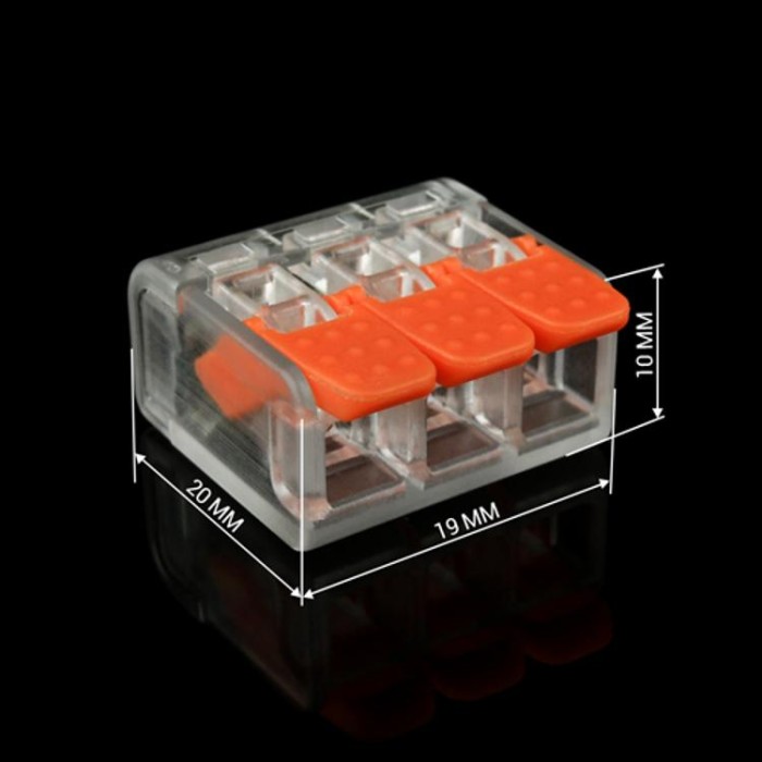 купить купить Клемма быстрого монтажа WT-463 3 входа 32А 400В 0.14-4mm2  