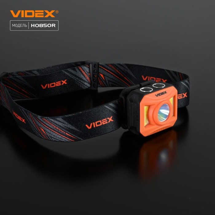 купить купить Налобний світлодіодний ліхтарик VIDEX VLF-H085-OR 400Lm 5000K  