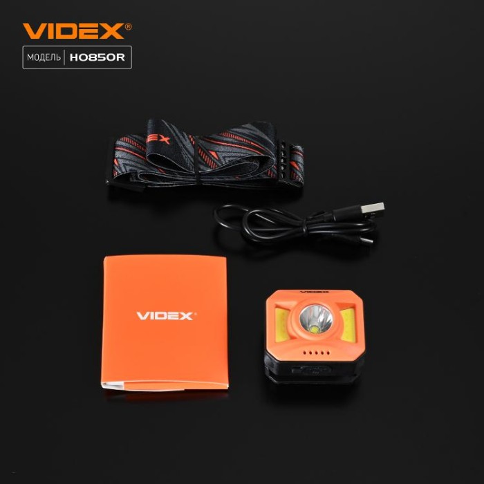 купить купить Налобний світлодіодний ліхтарик VIDEX VLF-H085-OR 400Lm 5000K  