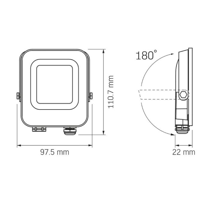 купить купить LED прожектор VIDEX F3e 1000Lm 5000K AC/DC 12-48V  