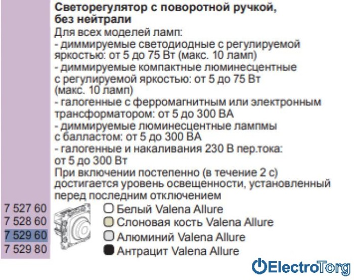 купить купить Механизм диммера без нейтрали алюминиевый Valena ALLURE Legrand  