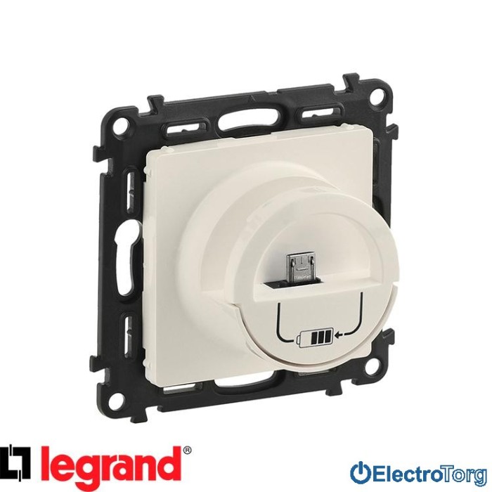 купить купить Механизм док-станции Micro USB для зарядки слоновая кость Valena LIFE Legrand  