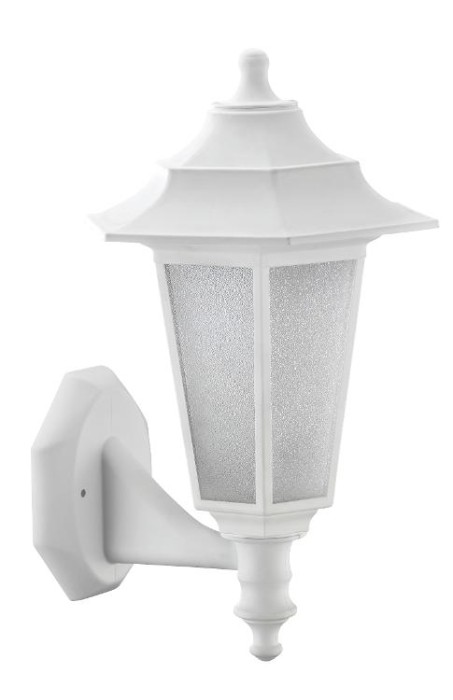 Світильник парковий FLORA, настін. з ніжкою, 40W, E27, IP44, ударост. PC/PP, білий, (016 038 020117)