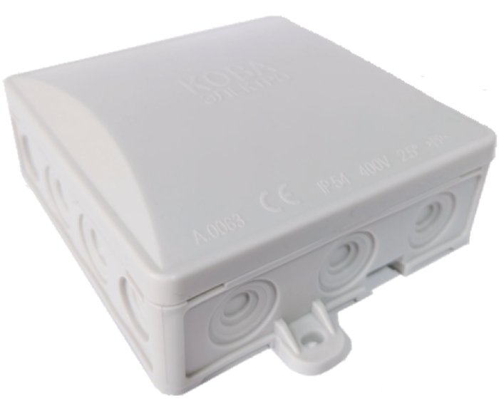 Коробка д/розвед. пров. PP-БС, відк.уст., 94(117,2)х94,5, h 40,5мм, IP54, кріпл.кришки-гвинт.