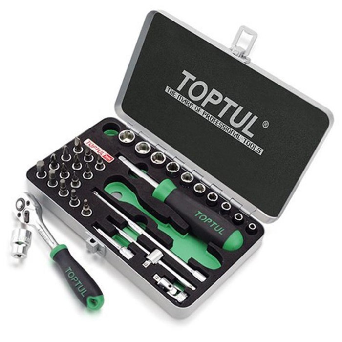 купить купить Набор головок с трещоткой TOPTUL 1/4&quot; 31ед. GCAD3101  