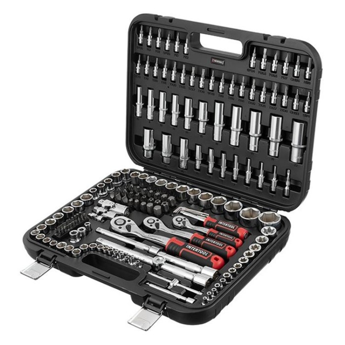 купить купить Набор инструментов 1/2&quot;&amp;3/8&quot;&amp;1/4&quot;, 171ед., Cr-V STORM INTERTOOL ET-8171  