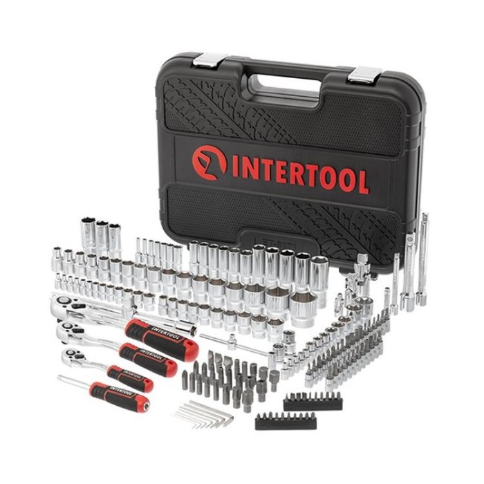 купить купить Набор инструментов 1/2&quot;&amp;3/8&quot;&amp;1/4&quot;, 171ед., Cr-V STORM INTERTOOL ET-8171  