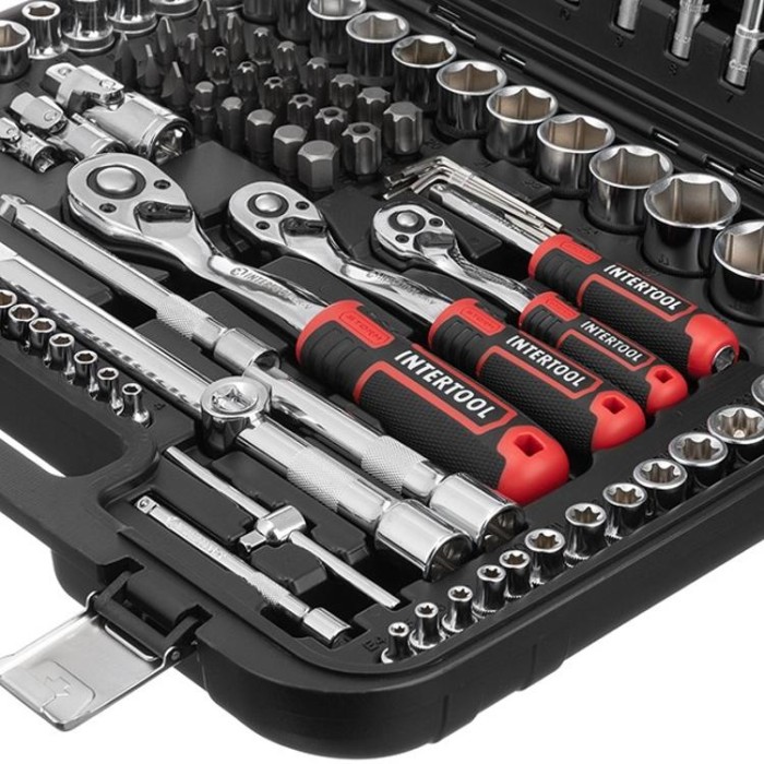 купить купить Набор инструментов 1/2&quot;&amp;3/8&quot;&amp;1/4&quot;, 171ед., Cr-V STORM INTERTOOL ET-8171  