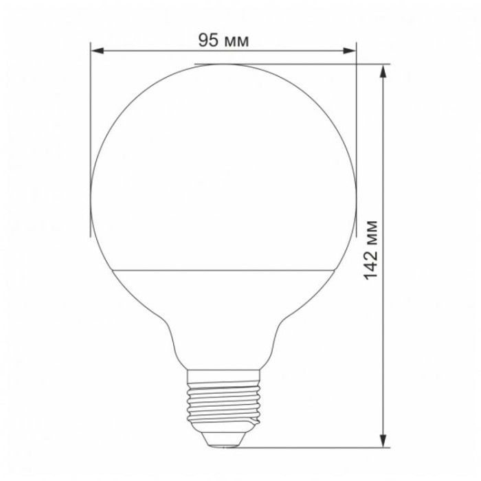 купить купить LED лампа G95e 15W E27 4100K VIDEX  