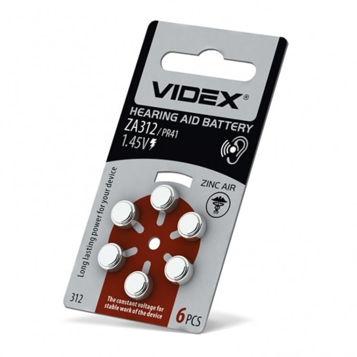 купить купить Батарейка повітряно цинкова Videx ZA312 (PR41) BLISTER 6  