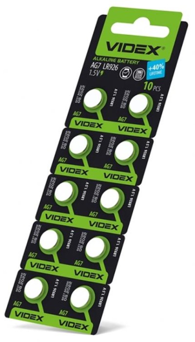 купить купить Батарейка годинникова Videx AG 7/LR926 BLISTER CARD 10 шт  