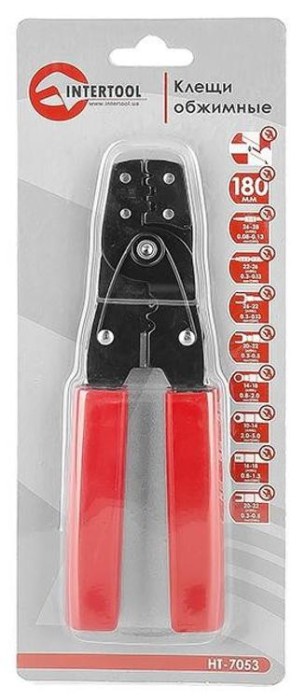 купить купить Клещи обжимные (0,08 – 5,0 мм) INTERTOOL HT-7053  