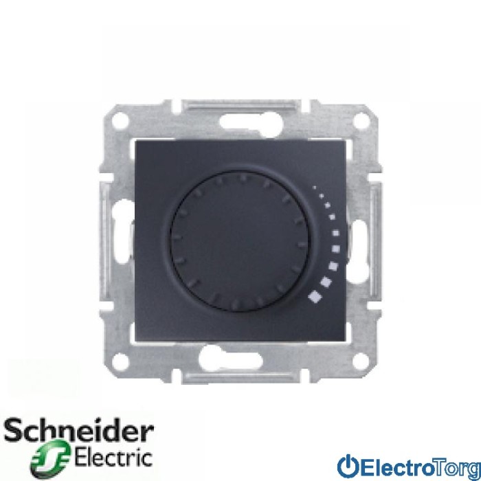 Диммер проходной ёмкостный поворотно-нажимной 325VA графитовый Sedna Schneider Electric (Шнайдер Электрик)