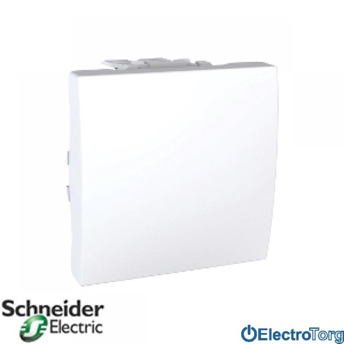 Переключатель (проходной выключатель) 1-клавишный 10AX белый Unica Schneider