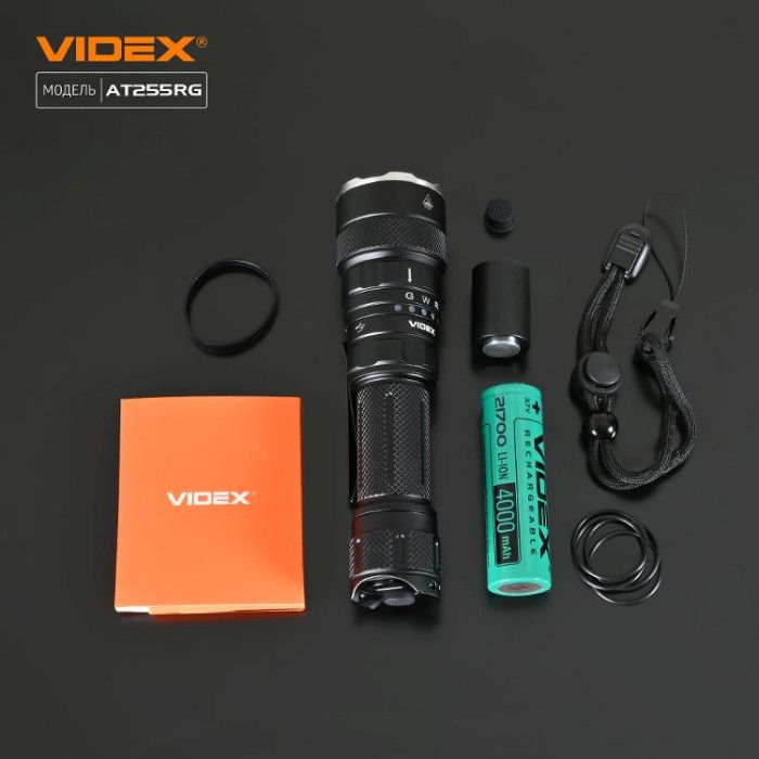 купить купить Тактичний світлодіодний ліхтарик VIDEX VLF-AT255RG 2000Lm 5000K  