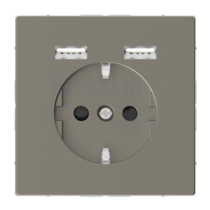 купить купить Розетка Schuko с 2- USB 2,4 A никель SD Schneider Electric (Шнайдер Электрик)  
