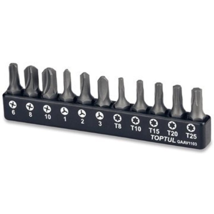 купить купить Набор бит для шуруповерта TOPTUL 1/4&quot; 11ед. GAAV1103  