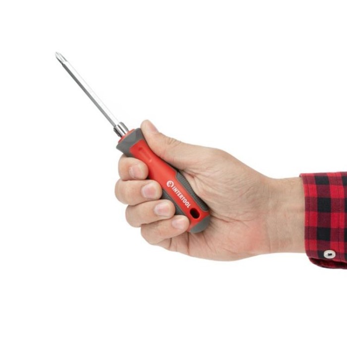 купить купить Отвертка двухсторонняя 100 мм PH2, SL6mm INTERTOOL VT-3344  
