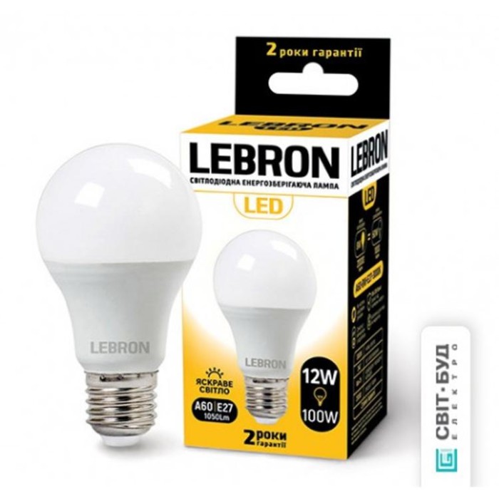 купить купить LED лампа L-A60, 12W, Е27, 4100K, 1050Lm, угол 240° Lebron  