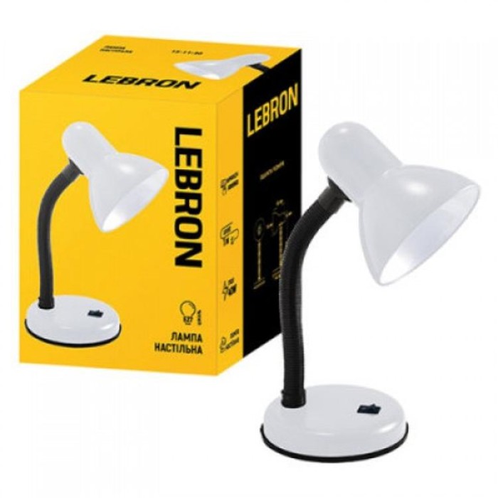 купить купить Лампа настольная Lebron L-TL, E27, 40W, белая  