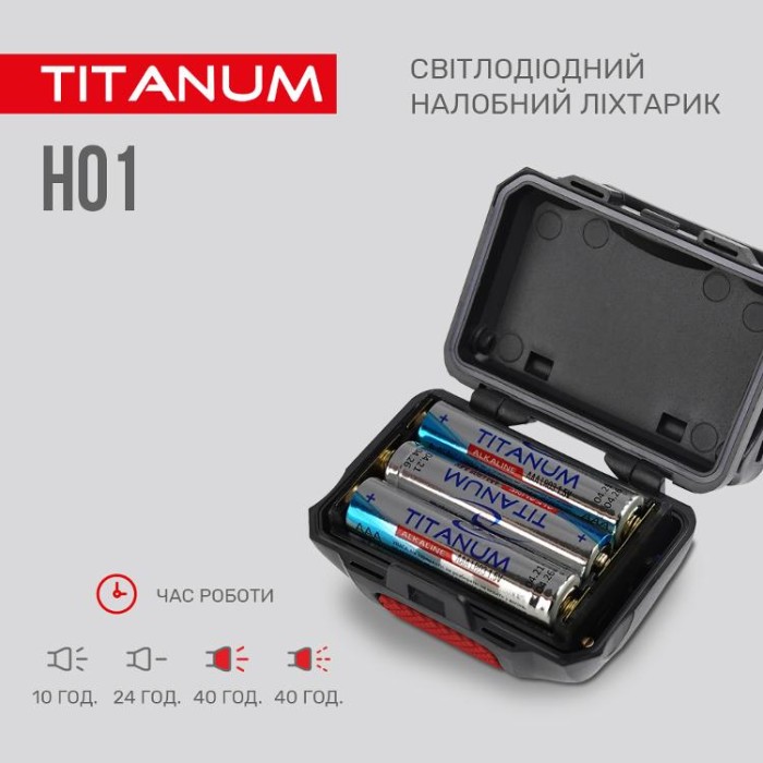 купить купить Налобний світлодіодний ліхтарик TITANUM TLF-H01 100Lm 6500K  