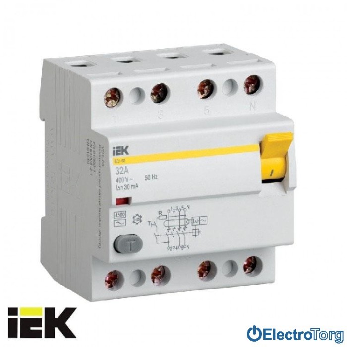 купить купить УЗО ВД1-63 4Р 80А 300мА ИЭК (IEK)  