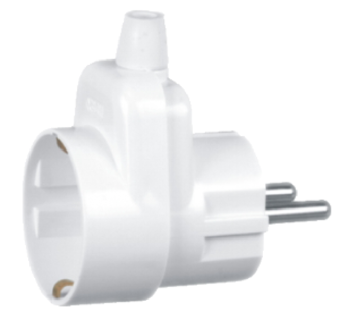 Вилка/розетка з/з, 16А, &amp;quot;СВІТ-БУД електро&amp;quot;, біла (WT-16U/G-S white)