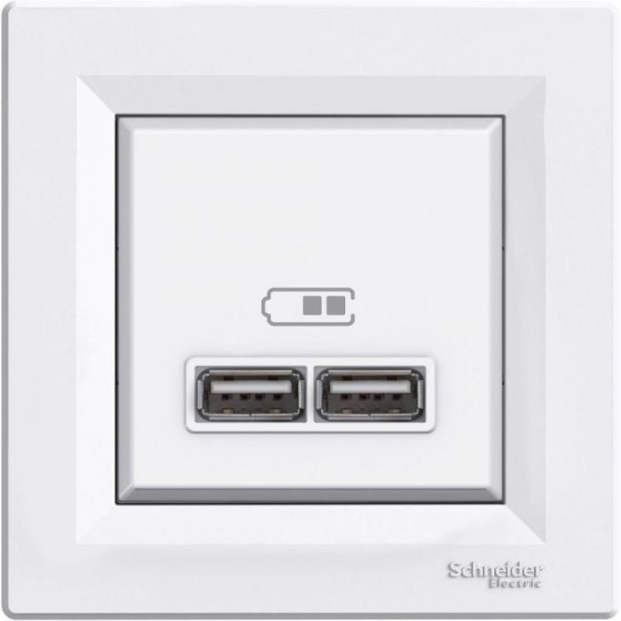 купить купить Розетка USB 2,1А белый Asfora Schneider Electric (Шнайдер Электрик)  
