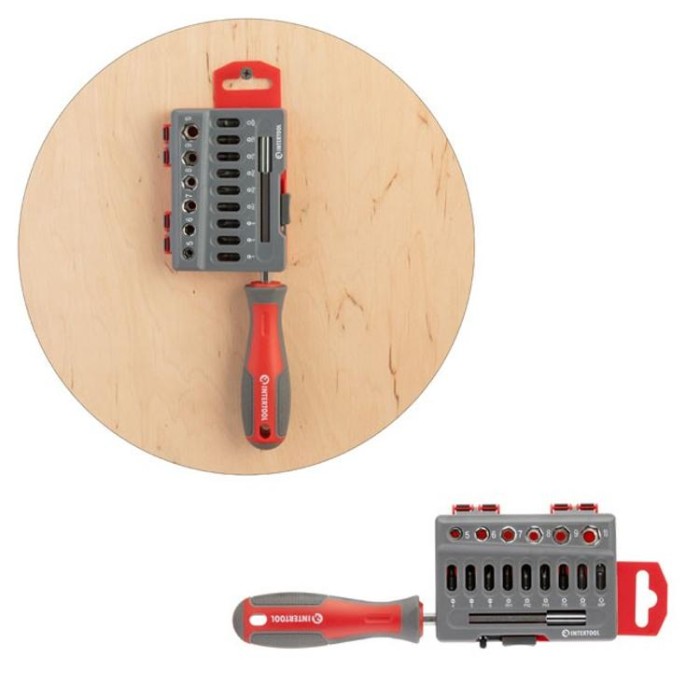 купить купить Отвертка с комплектом насадок 16 ед INTERTOOL VT-3345  