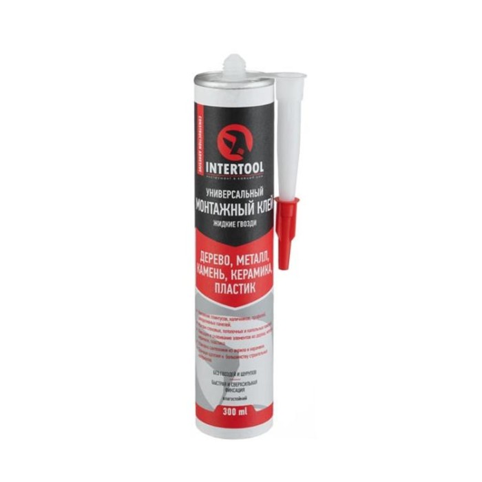 купить купить Клей монтажный (жидкие гвозди), белый 300мл/400г INTERTOOL FS-3333  