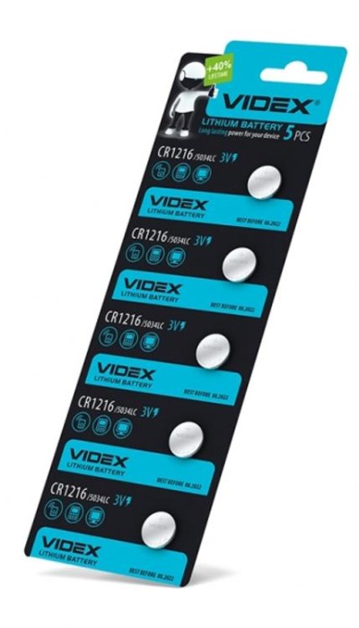 купить купить Батарейка літієва Videx CR1216 5шт BLISTER CARD  
