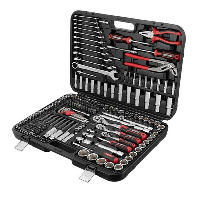 купить купить Набор инструментов 1/2&quot;&amp;3/8&quot;&amp;1/4&quot;, 233ед., Cr-V STORM INTERTOOL ET-8233  