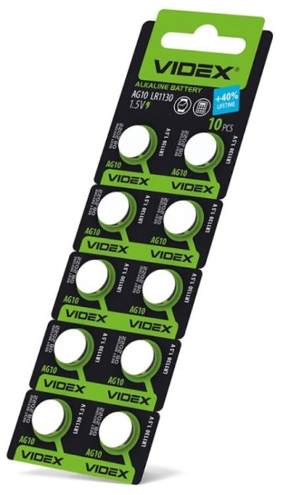 купить купить Батарейка годинникова Videx AG10/LR1130 BLISTER CARD 10 шт  
