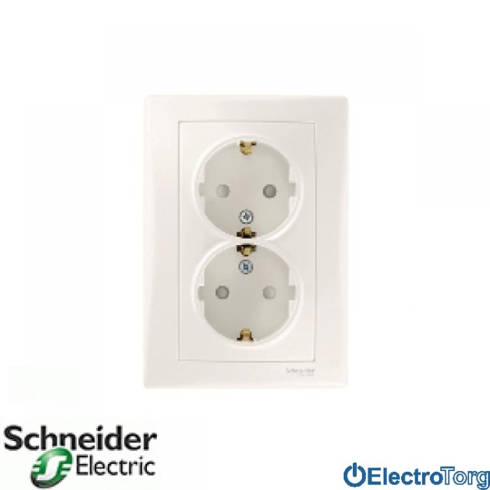 Розетка двойная с заземлением модуль слоновая кость Sedna Schneider Electric (Шнайдер Электрик)