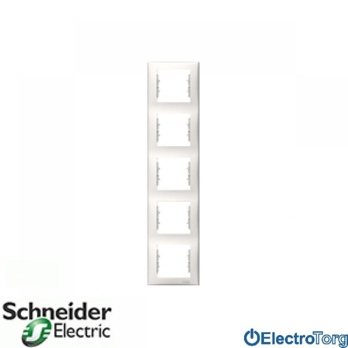 Рамка пятерная вертикальная модуль слоновая кость Sedna Schneider Electric (Шнайдер Электрик)