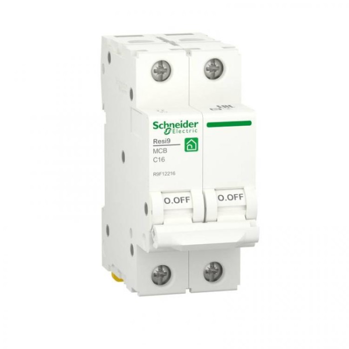 купить купить Автоматический выключатель 16 А, 2P, С, 6кА RESI9 Schneider Electric (Шнайдер Электрик)  