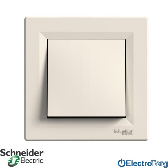 Выключатель одноклавишный перекрестный кремовый Asfora Schneider Electric (Шнайдер Электрик)