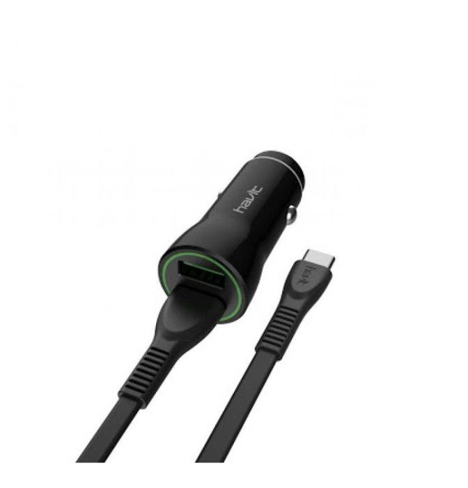 купить купить Автомобільний зарядний пристрій HAVIT HV-ST849 з Type-C кабелем 2USB  