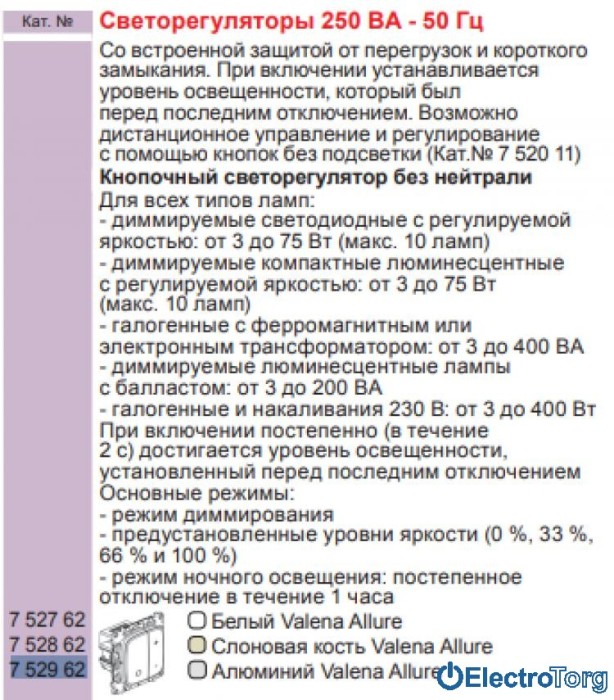 купить купить Механизм диммера нажимной без нейтрали алюминиевый Valena ALLURE Legrand  